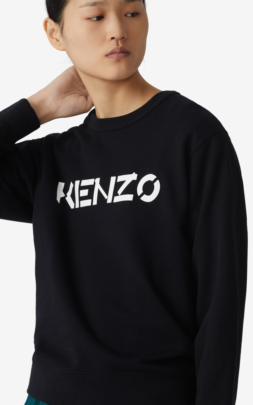 Sweatshirt Kenzo Logo Feminino - Pretas | 768VIYXAT